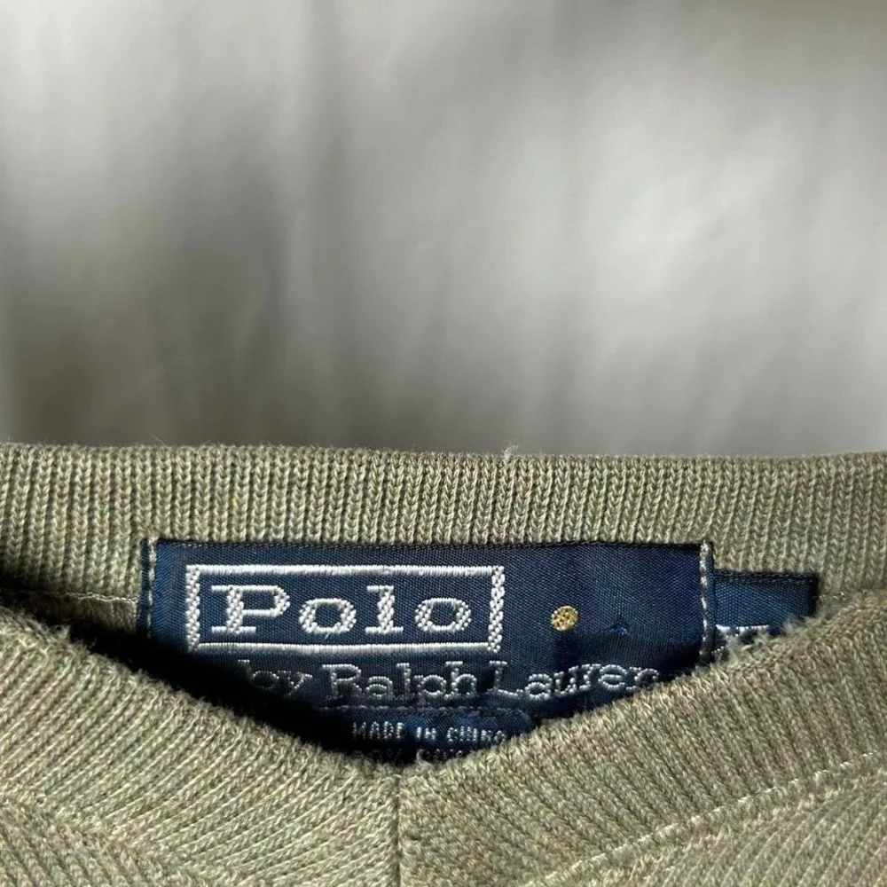 Khaki green Polo Ralph Lauren V-neck sweater‎ #preppy